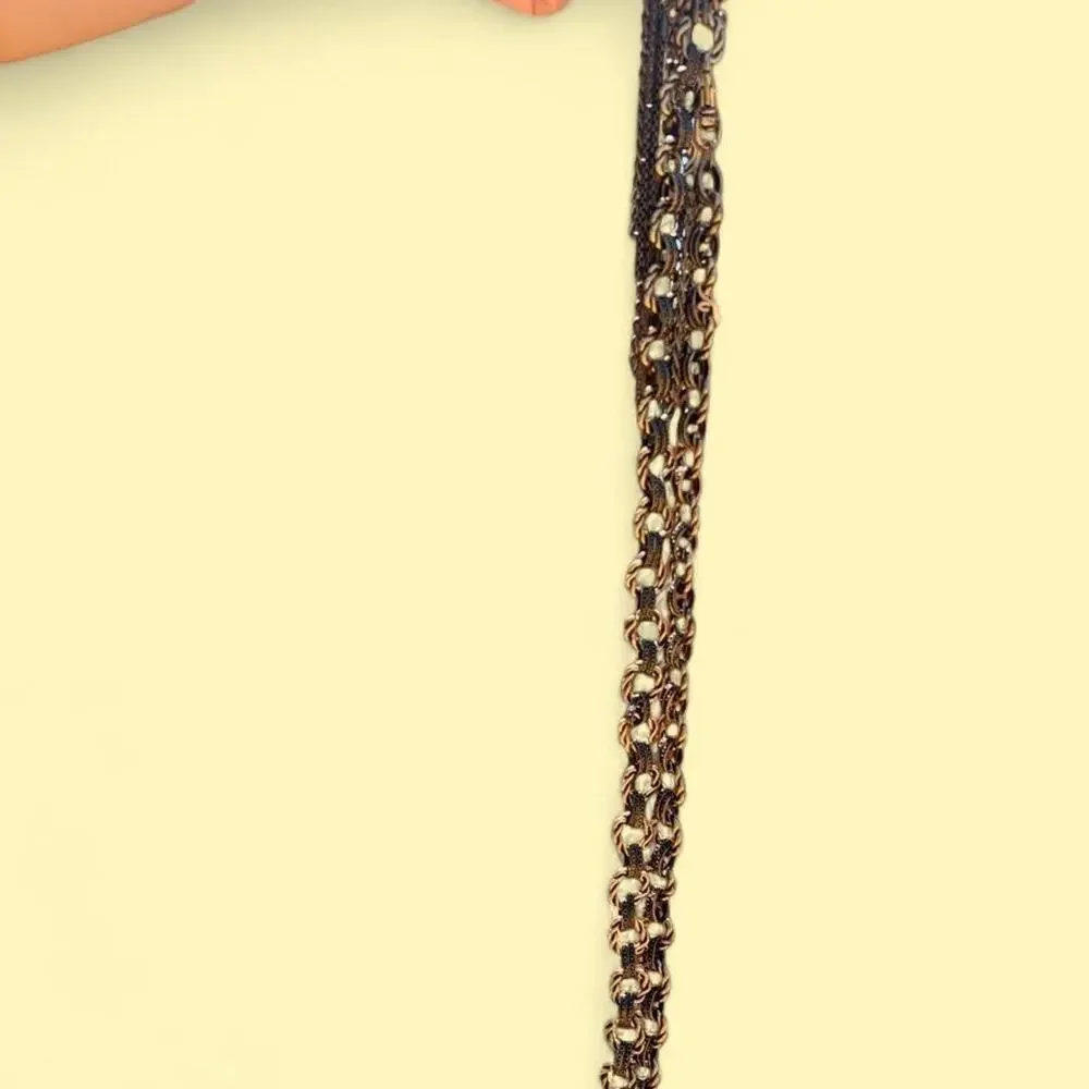 Vintage chunky antique bronze tassel